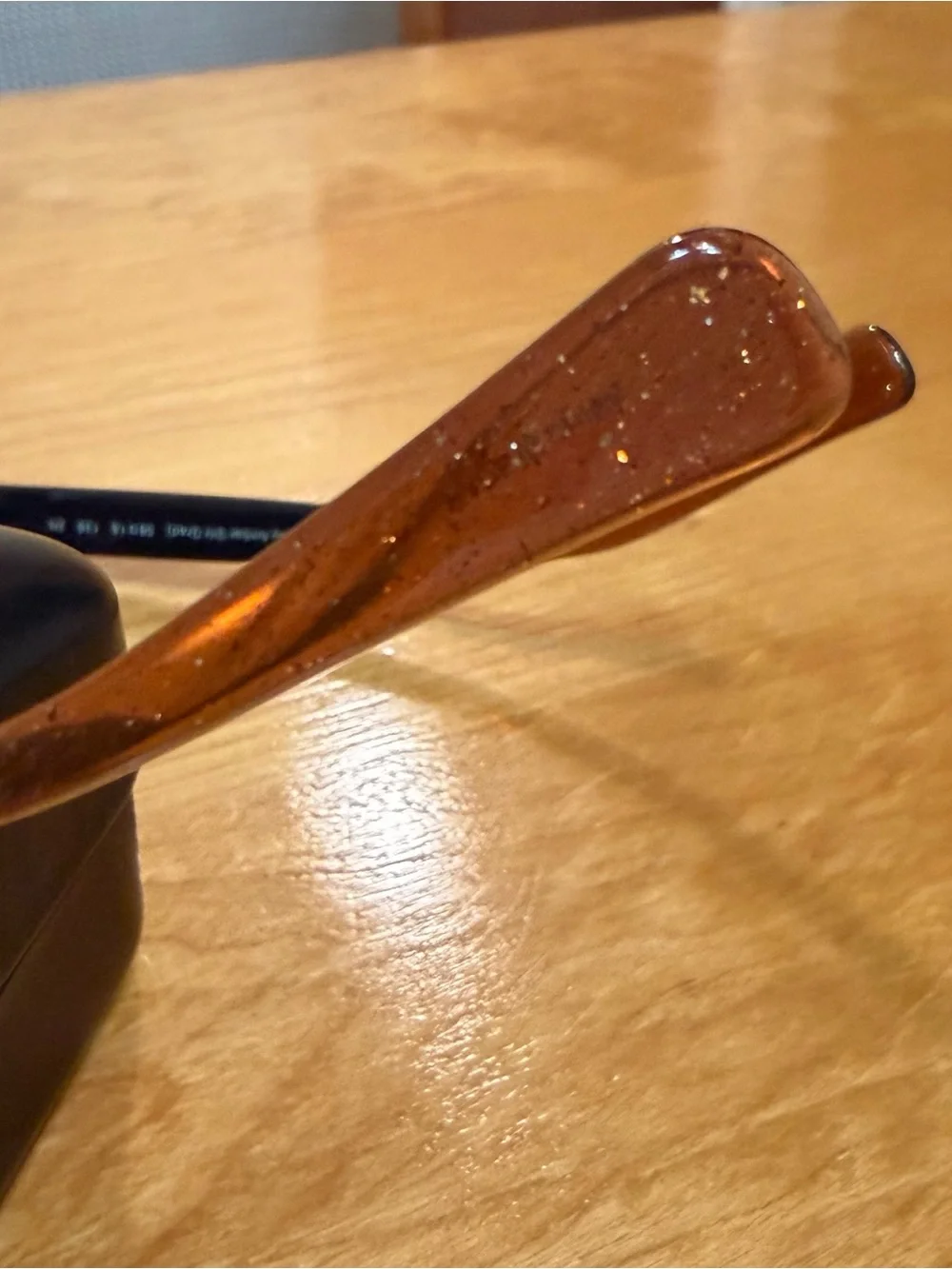 Coach Grey and Amber Glitter Frame Gradient Lenses Aviator Sunglasses